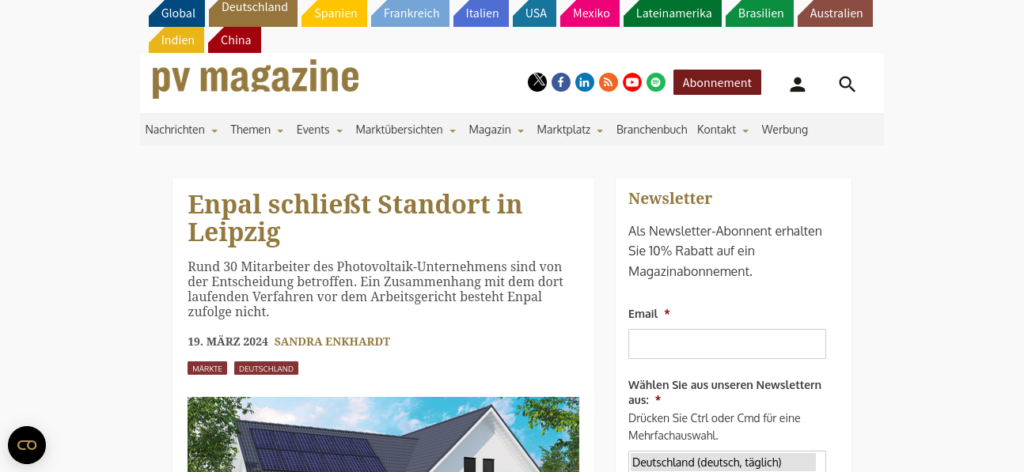 pv magazine – „Enpal schließt Standort in Leipzig“ (19.03.2024)