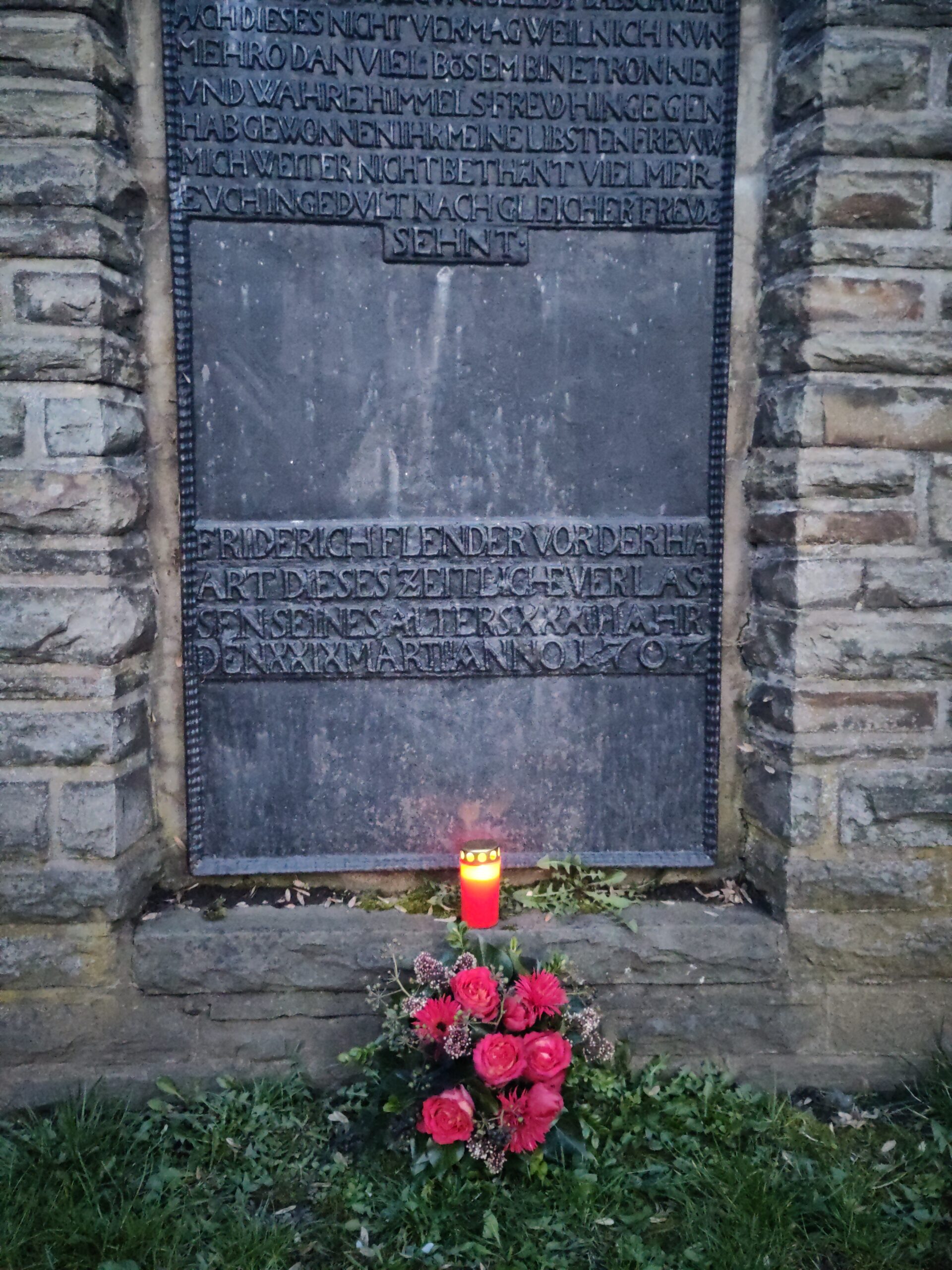 Gedenken an unseren Friedrich Flender vor der Hardt