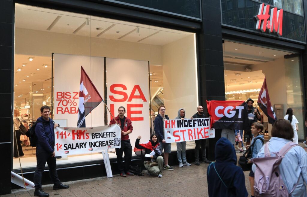 Solidarisch mit dem Streik bei H&M in Barcelona