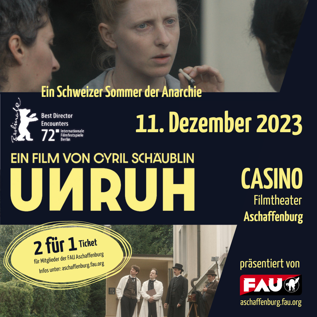 Filmvorführung „UNRUH“ am 12. Dezember