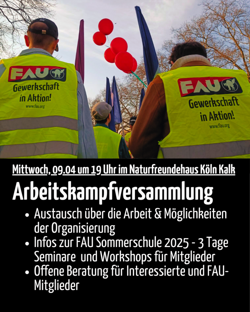 Arbeitskampfversammlung Köln