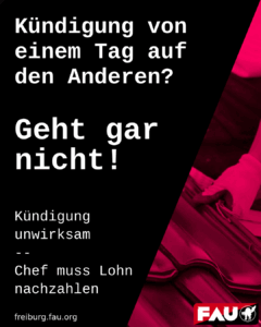 Kündigung von einem Tag auf den Anderen? Geht gar nicht!