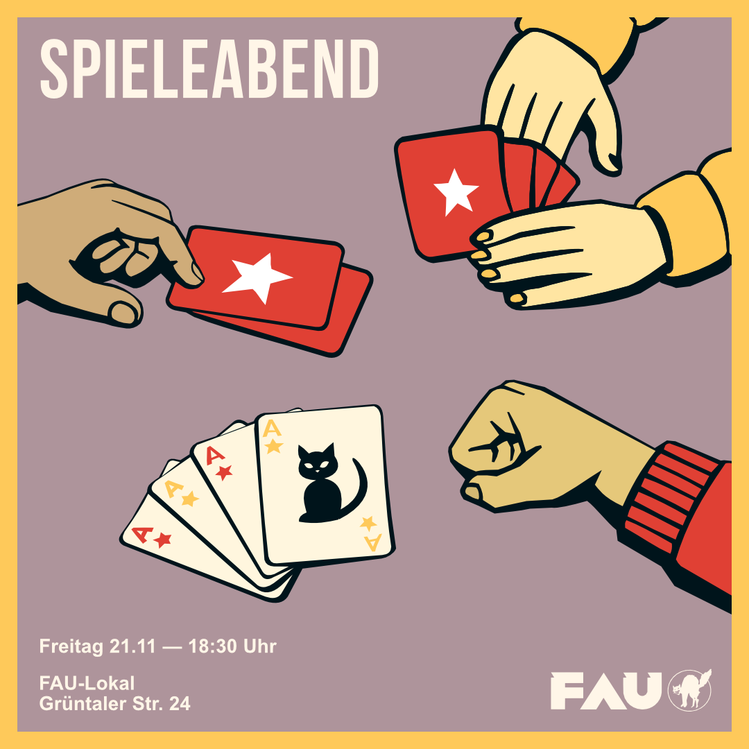 Offenes Lokal 21.11.25.: Spieleabend & Gewerkschaftliche Beratung