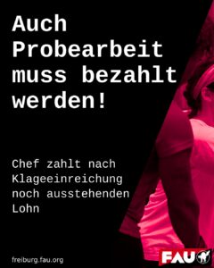 Auch „Probearbeit“ muss bezahlt werden!
