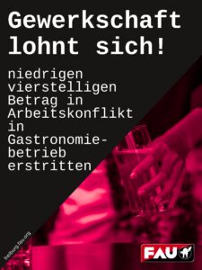 Gewerkschaft lohnt sich – niedrigen vierstelligen Betrag in Arbeitskonflikt in Gastronomiebetrieb erstritten