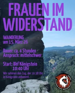 15.3.: Wanderung zu Frauen im Widerstand