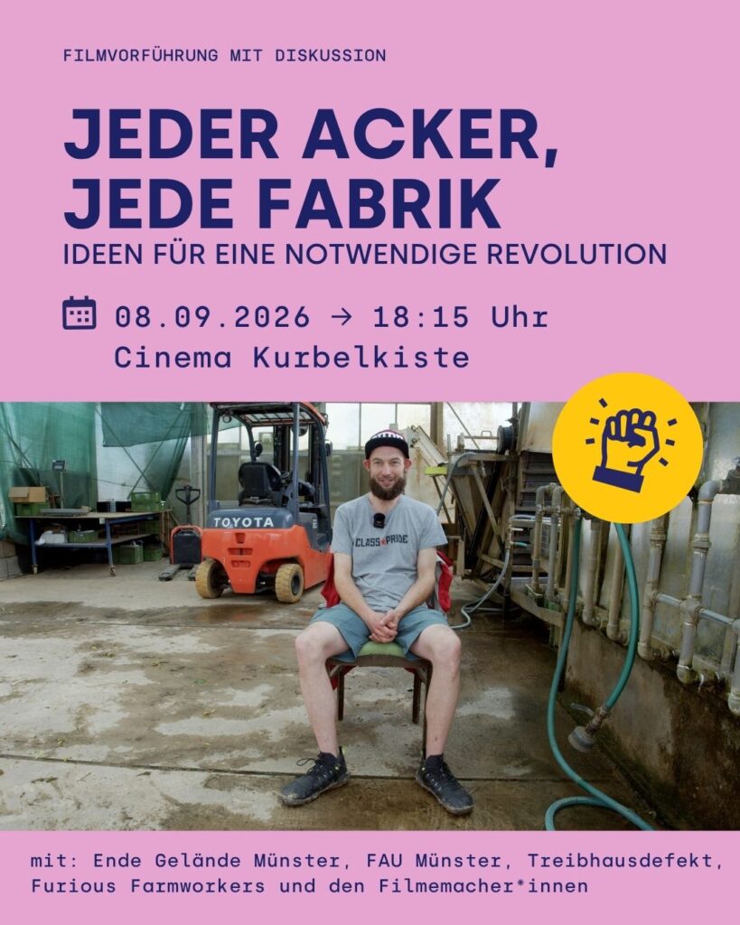 Filmvorführung: „Jeder Acker, Jede Fabrik“ am 08.09.